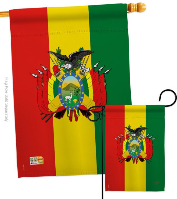 Bolivia - Nationality Flags of the World Vertical Impressions Decorative Flags HG108155 Made In USA - Image 3