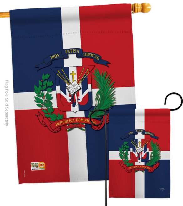 Dominican Republic - Nationality Flags of the World Vertical Impressions Decorative Flags HG108156 Made In USA - Image 3
