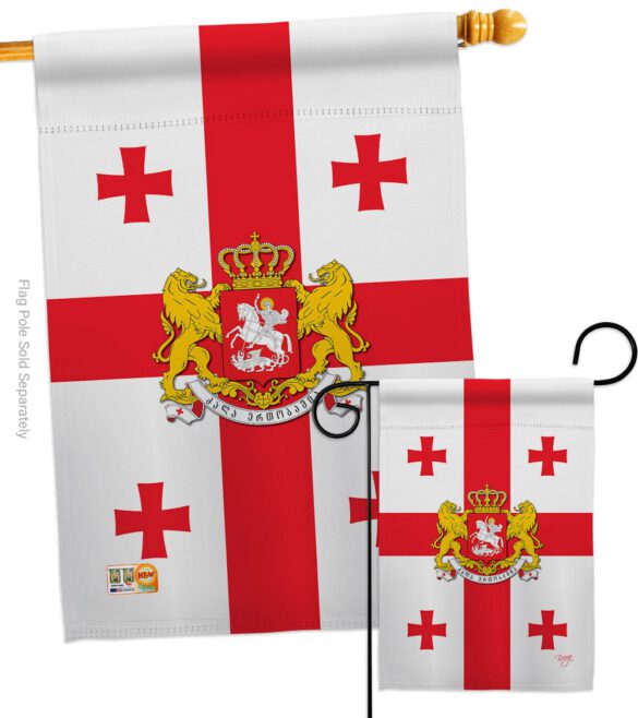 Georgia Republic - Nationality Flags of the World Vertical Impressions Decorative Flags HG108212 Made In USA - Image 3