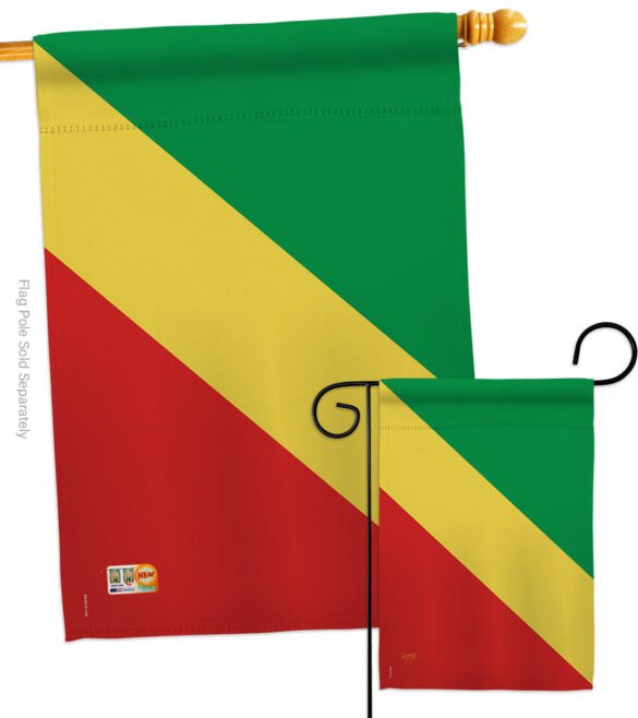 Congo - Nationality Flags of the World Vertical Impressions Decorative Flags HG108293 Made In USA - Image 3