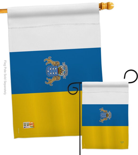 Canary Islands - Nationality Flags of the World Vertical Impressions Decorative Flags HG108375 Made In USA - Image 3