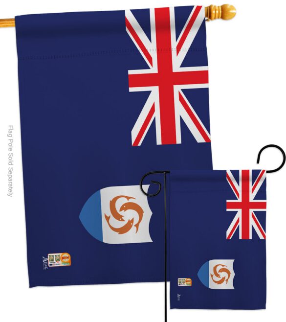 Anguilla - Nationality Flags of the World Vertical Impressions Decorative Flags HG140008 Made In USA - Image 4