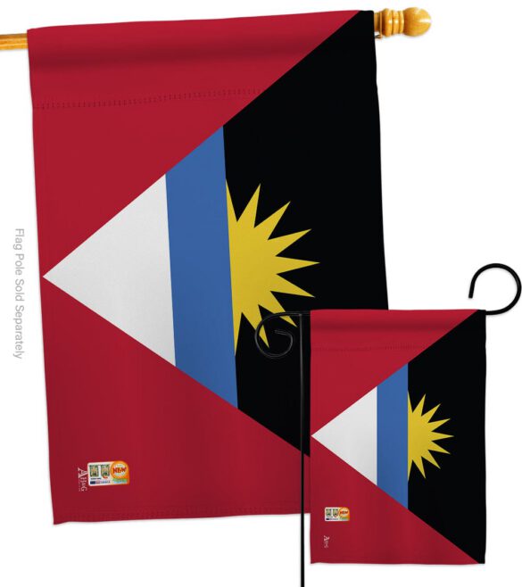 Antigua & Barbuda - Nationality Flags of the World Vertical Impressions Decorative Flags HG140009 Made In USA - Image 4