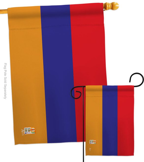 Armenia - Nationality Flags of the World Vertical Impressions Decorative Flags HG140012 Made In USA - Image 4