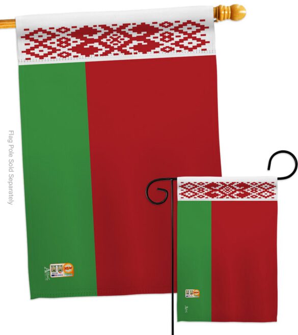 Belarus - Nationality Flags of the World Vertical Impressions Decorative Flags HG140026 Made In USA - Image 3
