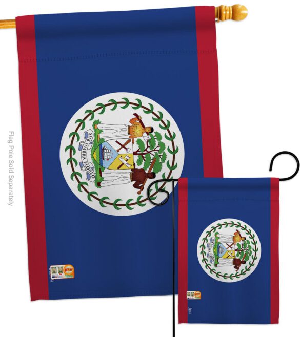 Belize - Nationality Flags of the World Vertical Impressions Decorative Flags HG140028 Made In USA - Image 3