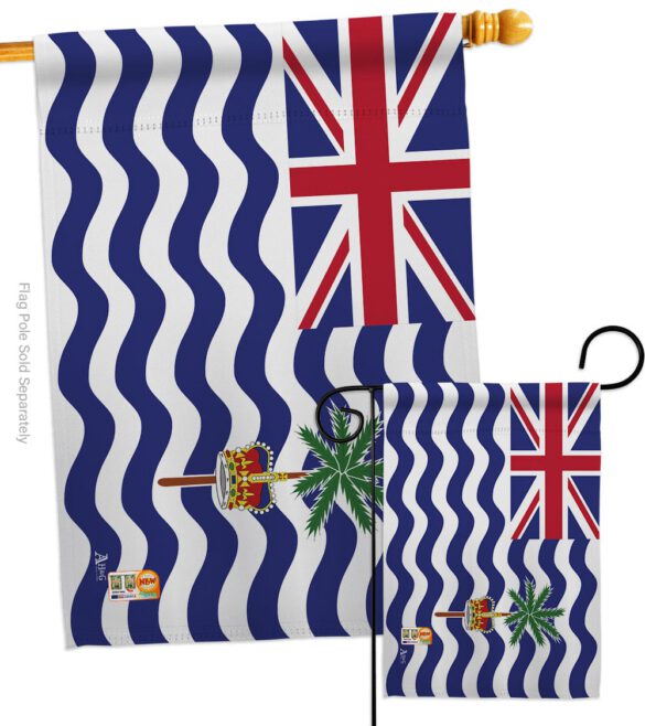 British Indian Ocean Territory - Nationality Flags of the World Vertical Impressions Decorative Flags HG140038 Made In USA - Image 3