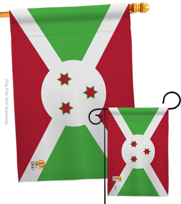 Burundi - Nationality Flags of the World Vertical Impressions Decorative Flags HG140043 Made In USA - Image 3