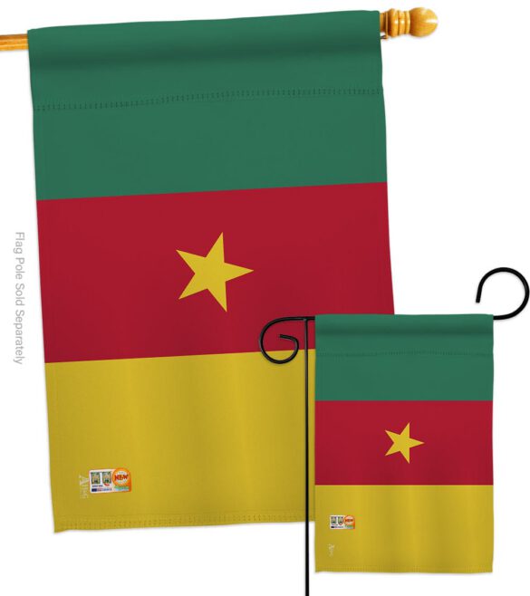 Cameroon - Nationality Flags of the World Vertical Impressions Decorative Flags HG140045 Made In USA - Image 3
