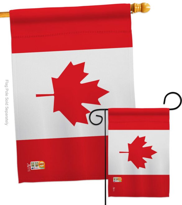 Canada - Nationality Flags of the World Vertical Impressions Decorative Flags HG140046 Made In USA - Image 3