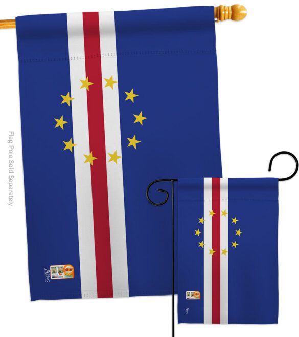 Cape Verde - Nationality Flags of the World Vertical Impressions Decorative Flags HG140047 Made In USA - Image 3