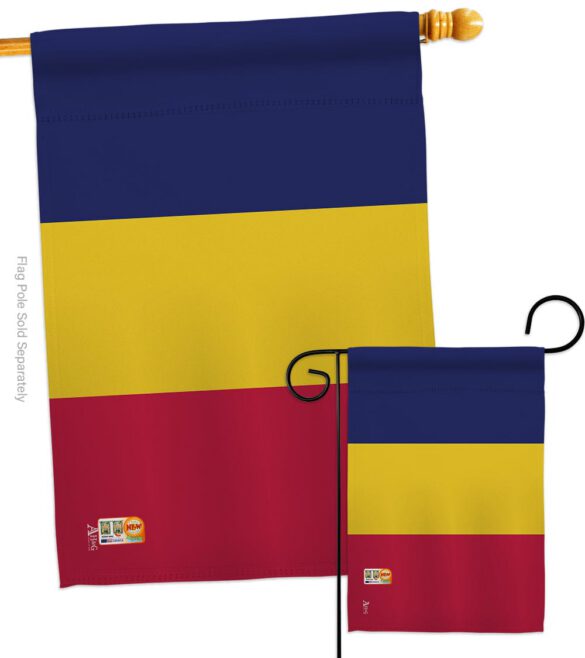 Chad - Nationality Flags of the World Vertical Impressions Decorative Flags HG140050 Made In USA - Image 3