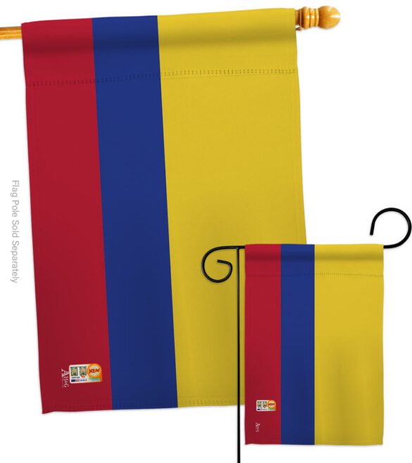 Colombia - Nationality Flags of the World Vertical Impressions Decorative Flags HG140055 Made In USA - Image 3