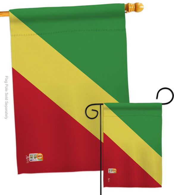 Congo-Republic - Nationality Flags of the World Vertical Impressions Decorative Flags HG140058 Made In USA - Image 3