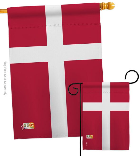 Denmark - Nationality Flags of the World Vertical Impressions Decorative Flags HG140067 Made In USA - Image 3