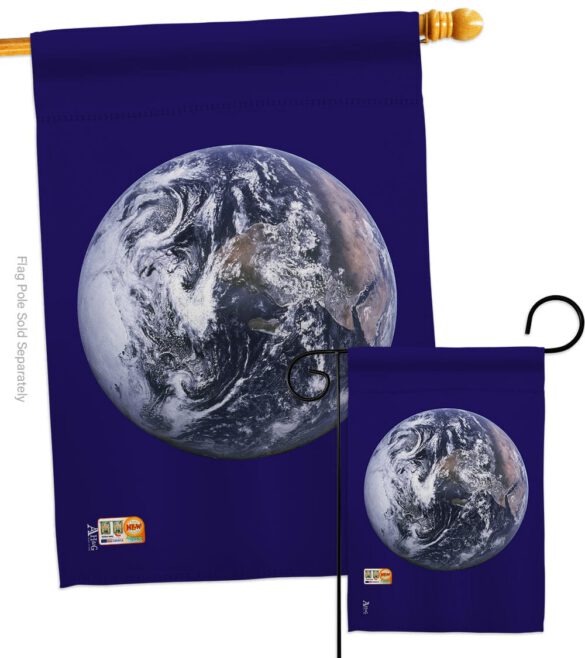Earth - Nationality Flags of the World Vertical Impressions Decorative Flags HG140071 Made In USA - Image 3
