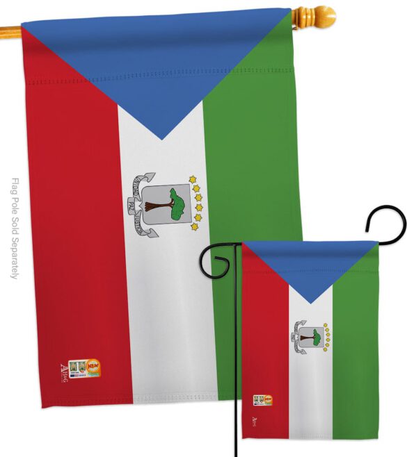 Equatorial Guinea - Nationality Flags of the World Vertical Impressions Decorative Flags HG140077 Made In USA - Image 3