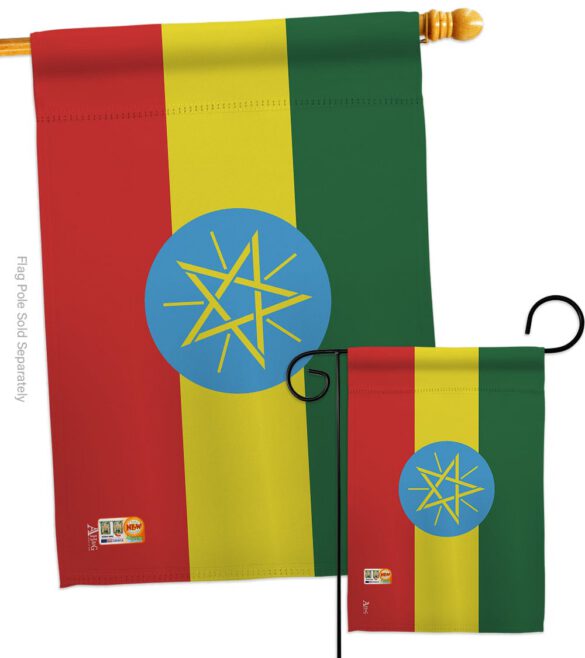 Ethiopia - Nationality Flags of the World Vertical Impressions Decorative Flags HG140080 Made In USA - Image 3
