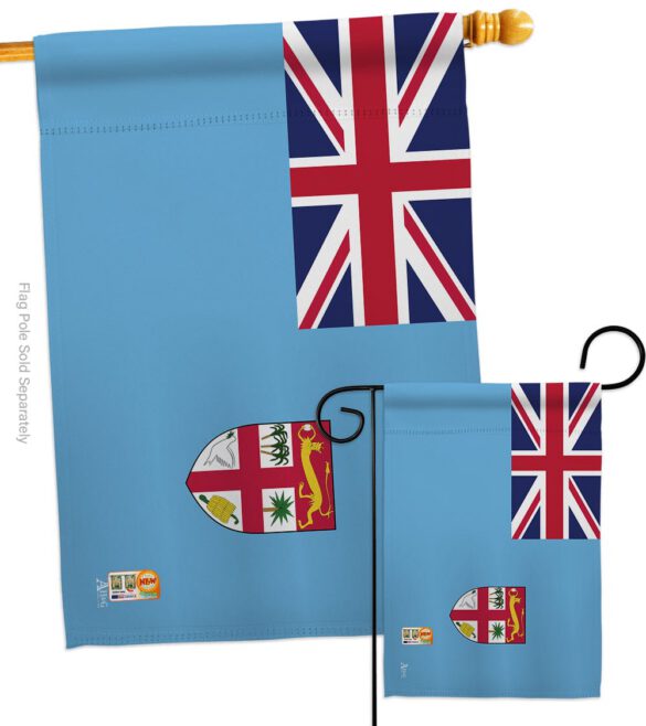 FIJI - Nationality Flags of the World Vertical Impressions Decorative Flags HG140084 Made In USA - Image 3