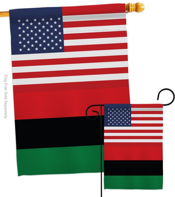 African American US Friendship - Nationality Flags of the World Vertical Impressions Decorative Flags HG140270 Made In USA - Image 4