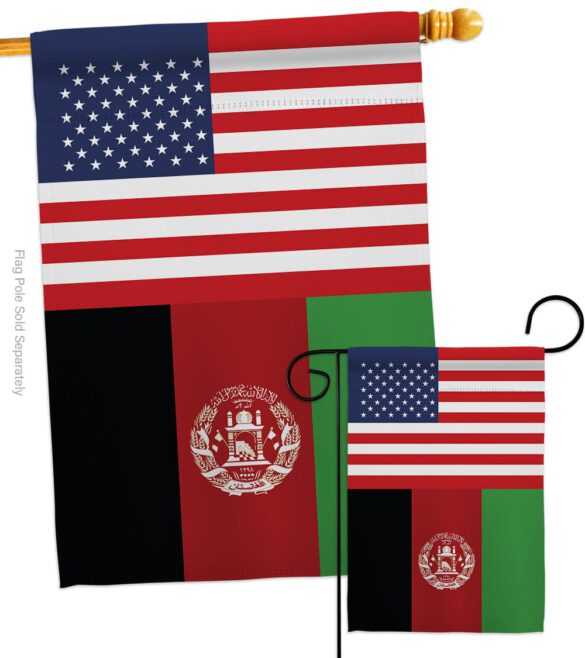 Afghanistan US Friendship - Nationality Flags of the World Vertical Impressions Decorative Flags HG140271 Made In USA - Image 4
