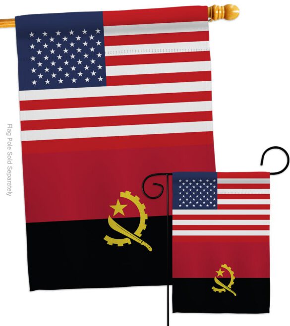 Angola US Friendship - Nationality Flags of the World Vertical Impressions Decorative Flags HG140276 Made In USA - Image 4