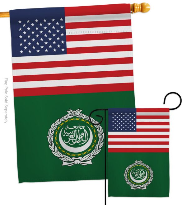 Arab League US Friendship - Nationality Flags of the World Vertical Impressions Decorative Flags HG140281 Made In USA - Image 4