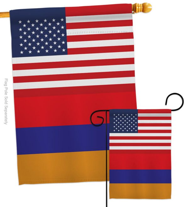 Armenia US Friendship - Nationality Flags of the World Vertical Impressions Decorative Flags HG140282 Made In USA - Image 4