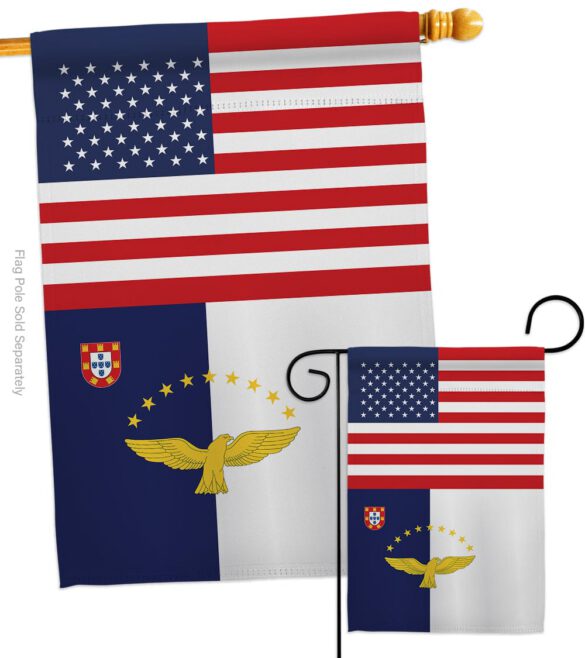Azores US Friendship - Nationality Flags of the World Vertical Impressions Decorative Flags HG140288 Made In USA - Image 4