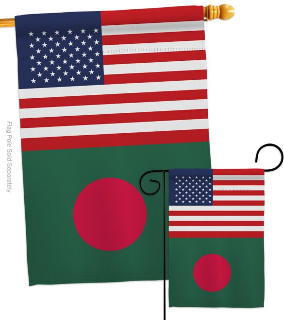 Bangladesh US Friendship - Nationality Flags of the World Vertical Impressions Decorative Flags HG140291 Made In USA - Image 4