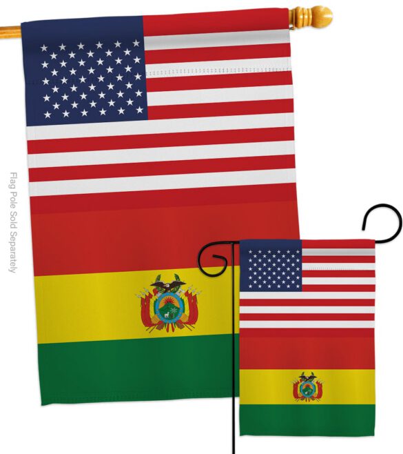 Bolivia US Friendship - Nationality Flags of the World Vertical Impressions Decorative Flags HG140308 Made In USA - Image 3