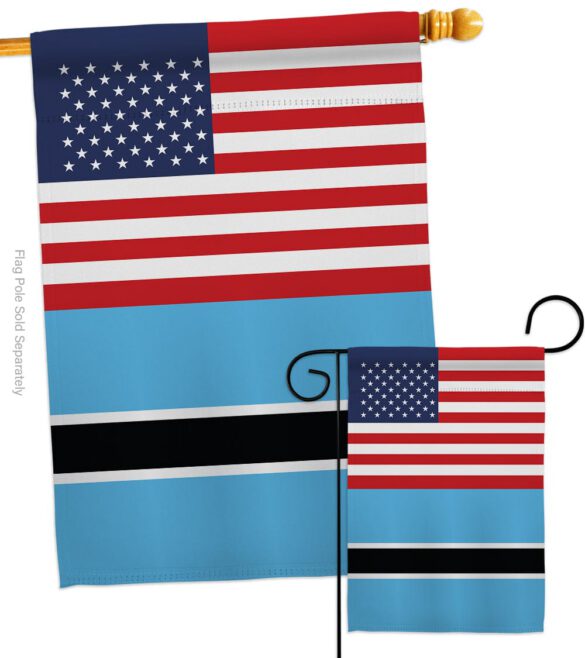 Botswana US Friendship - Nationality Flags of the World Vertical Impressions Decorative Flags HG140311 Made In USA - Image 3