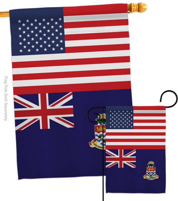 Cayman Islands US Friendship - Nationality Flags of the World Vertical Impressions Decorative Flags HG140331 Made In USA - Image 3