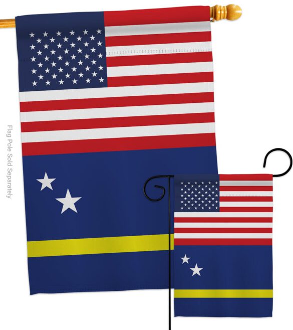Curacao US Friendship - Nationality Flags of the World Vertical Impressions Decorative Flags HG140351 Made In USA - Image 3