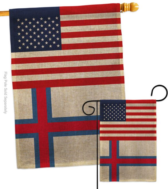Faroe Islands US Friendship - Nationality Flags of the World Vertical Impressions Decorative Flags HG140376 Made In USA - Image 23