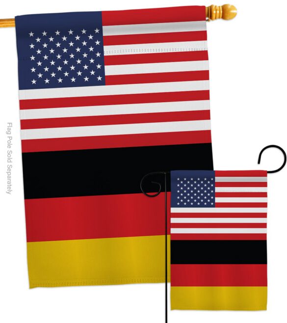 Germany US Friendship - Nationality Flags of the World Vertical Impressions Decorative Flags HG140384 Made In USA - Image 3