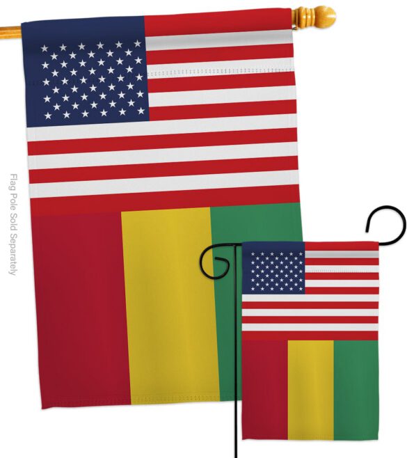 Guinea US Friendship - Nationality Flags of the World Vertical Impressions Decorative Flags HG140393 Made In USA - Image 3
