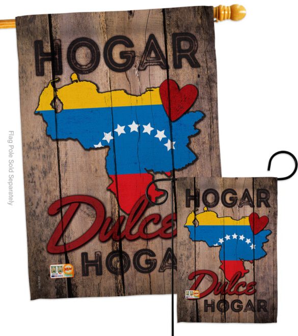 Country Venezuela Hogar Dulce Hogar - Nationality Flags of the World Vertical Impressions Decorative Flags HG191168 Made In USA - Image 3