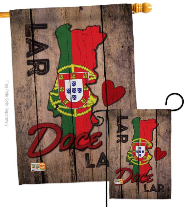 Country Porugal Lar Doce Lar - Nationality Flags of the World Vertical Impressions Decorative Flags HG192028 Made In USA - Image 3