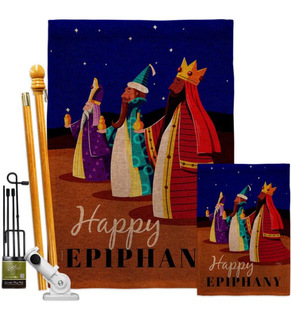 Celebrate Epiphany - Nativity Winter Vertical Impressions Decorative Flags HG114241 Made In USA - Image 16