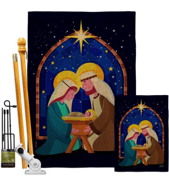 Birth Of Jesus - Nativity Winter Vertical Impressions Decorative Flags HG137358 Made In USA - Image 16
