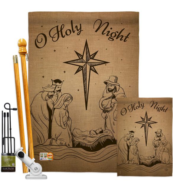 Holy Night - Nativity Winter Vertical Impressions Decorative Flags HG191078 Made In USA - Image 6