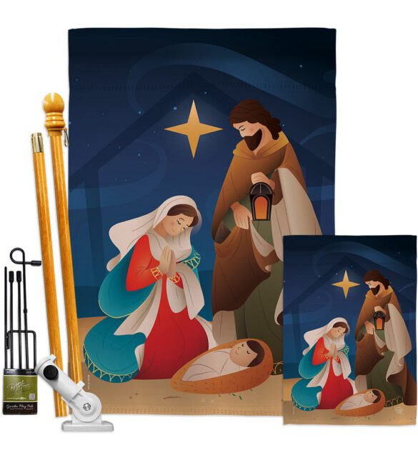 Holy Night - Nativity Winter Vertical Impressions Decorative Flags HG192260 Made In USA - Image 6
