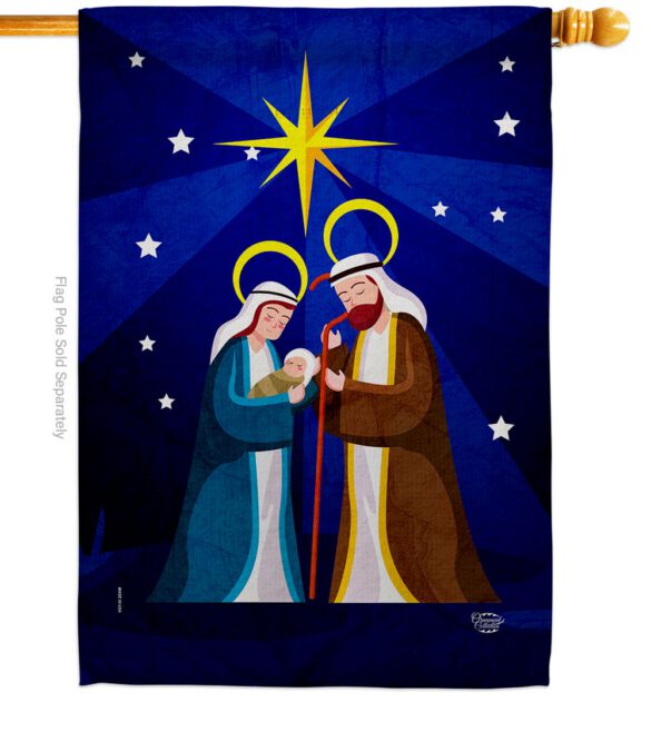 Birth Of King - Nativity Winter Vertical Impressions Decorative Flags HG192710 Made In USA - Image 2