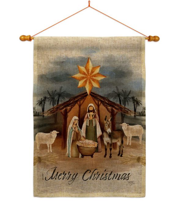 Birth of Jesus - Nativity Winter Vertical Impressions Decorative Flags HG114238 Made In USA - Image 20