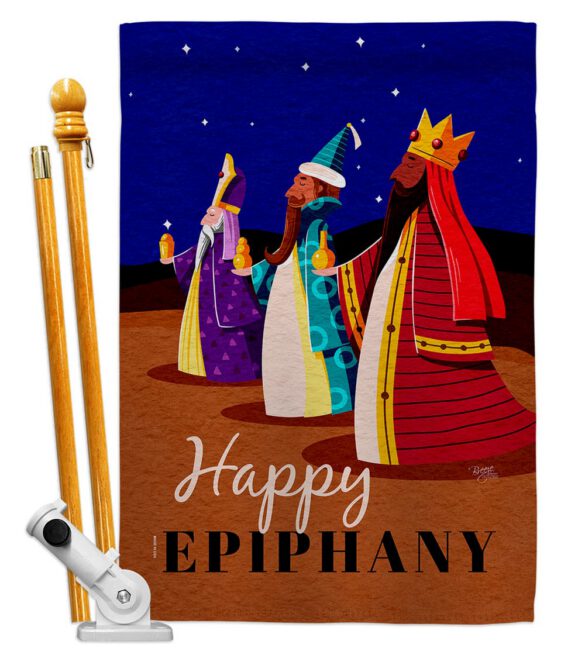 Celebrate Epiphany - Nativity Winter Vertical Impressions Decorative Flags HG114241 Made In USA - Image 5