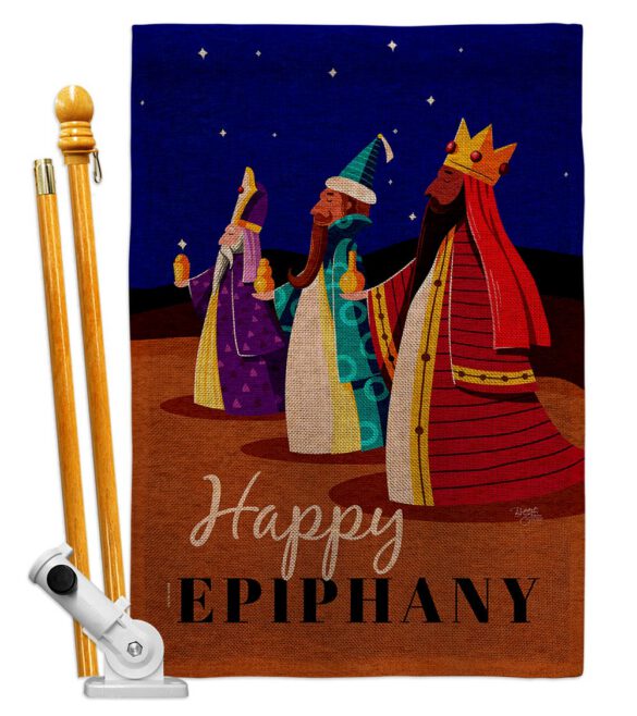 Celebrate Epiphany - Nativity Winter Vertical Impressions Decorative Flags HG114241 Made In USA - Image 15