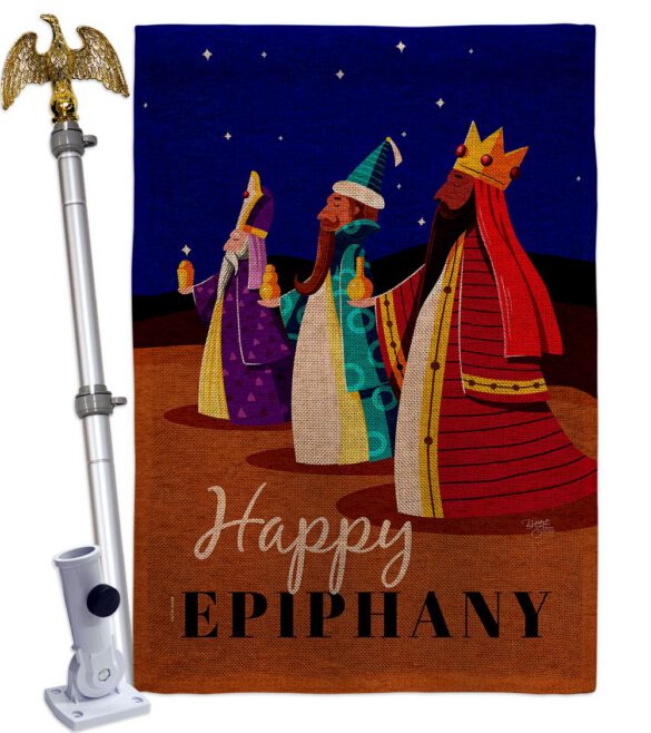 Celebrate Epiphany - Nativity Winter Vertical Impressions Decorative Flags HG114241 Made In USA - Image 19