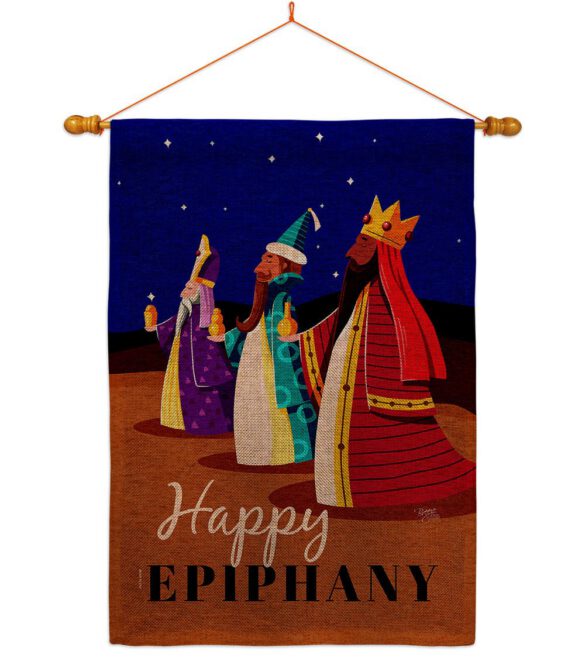 Celebrate Epiphany - Nativity Winter Vertical Impressions Decorative Flags HG114241 Made In USA - Image 20