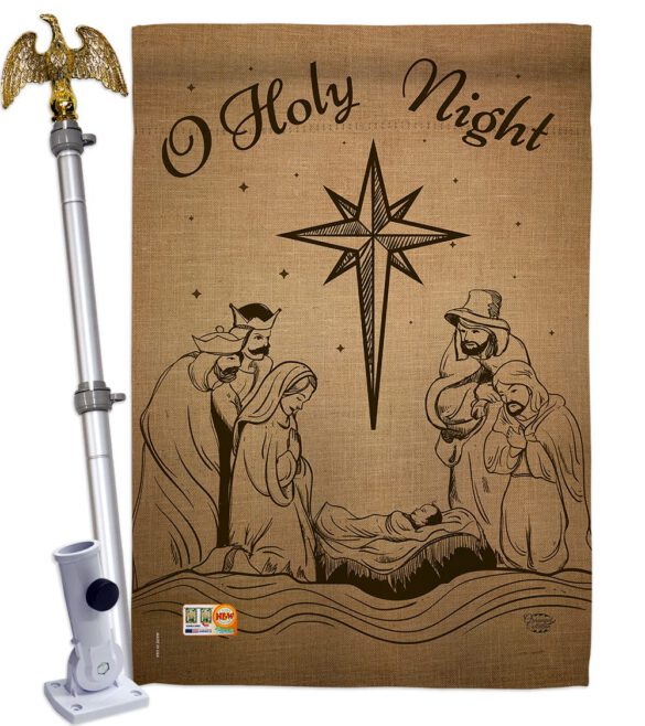 Holy Night - Nativity Winter Vertical Impressions Decorative Flags HG191078 Made In USA - Image 13